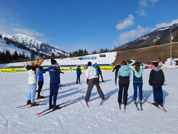 Langlaufen Aufwärmen