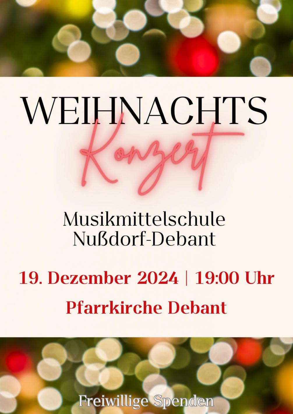 Plakat Weihnachtskonzert